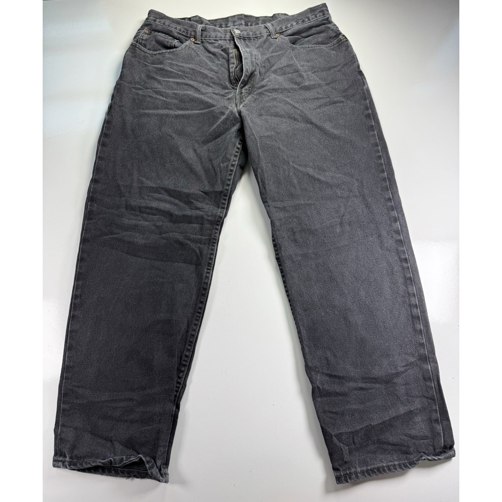 Vintageβ Levis 505 Jeans Black Denim Mens 40x32 Pants Relaxed Fit Faded Casual